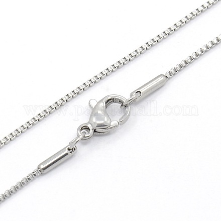Женские ожерелья из нержавеющей стали 304 с цепочкой-коробкой STAS-O037-84P-1