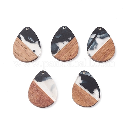 Подвески из перламутровой смолы и орехового дерева WOOD-C016-01I-1