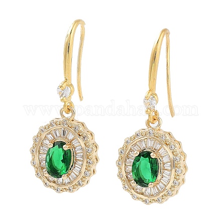 Серьги из латуни со стеклом EJEW-Q800-05KCG-1