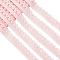 Polyester Elastic Cords with Single Edge Trimming, Flat, with Cardboard Display Card, Pink, 13mm
