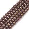 Natural Mashan Jade Beads Strands, Dyed, Round, Brown, 8mm, Hole: 1mm, about 48pcs/strand, 16 inch