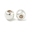 Rack Plating Brass Silicone Spacer Beads, Long-Lasting Plated, Cadmium Free & Lead Free, Round, Silver, 4x3.5mm, Hole: 0.7mm