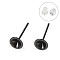 Hypoallergenic Bioceramics Zirconia Ceramic Stud Earrings, No Fading and Nickel Free, Cone, Black, 6mm