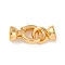 Brass Fold Over Clasps, Nickel Free, Real 18K Gold Plated, 23mm