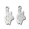 Non-Tarnish 304 Stainless Steel Pendants, Manual Polishing, Tortoise Charms, Stainless Steel Color, 18x8.5x1mm, Hole: 1.6mm