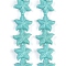 Synthetic Coral Dyed Carved Beads Strands, Starfish, Turquoise, 16~17x14~15x6~6.5mm, Hole: 0.8mm, about 28pcs/strand, 13.19''(33.5cm)