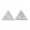 Non-Tarnish 304 Stainless Steel Pendants, Triangle Charm, Stainless Steel Color, 23x26.5x1mm, Hole: 1.5mm