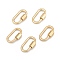Brass Screw Carabiner Lock Charms, for Necklaces Making, Long-Lasting Plated, Oval, Matte, Real 18K Gold Plated, 20x10x1.9mm