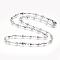 Non-Tarnish 304 Stainless Steel Chain Necklaces, with Lobster Claw Clasps, Star, Stainless Steel Color, 17.3 inch~17.7 inch(44~45cm)