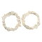 Natural White Moonstone Chip Beaded Stretch Bracelet, Inner Diameter: 2~2-1/8 inch(5~5.5cm)