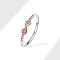 Brass Micro Pave Cubic Zirconia Finger Rings for Women, Infinity, Pink, US Size 9(18.9mm)