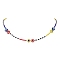 Resin and Glass Seed Bead Necklaces, Evil Eye, Colorful, 18.98 inch(48.2cm)