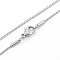 Tarnish Resistant Women's 304 Stainless Steel Box Chain Necklaces, with Lobster Claw Clasps, Stainless Steel Color, 17.7 inch(45cm)