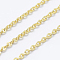 Brass Cable Chains, Soldered, Long-Lasting Plated, Flat Oval, Lead Free & Nickel Free & Cadmium Free, Golden, 1.5mm, Link: 2x1.5mm