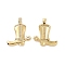 Rack Plating Brass Micro Pave Cubic Zirconia Pendants, with Jump Ring, Long-Lasting Plated, Cadmium Free & Lead Free, Boot Charm, Real 18K Gold Plated, 25.5x20.5x4.5mm, Hole: 4x2mm