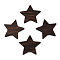 Natural Wenge Wood Pendants, Undyed, Star Charms, Coconut Brown, 26x28.5x3.5mm, Hole: 1.6mm
