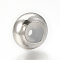 Brass Beads, Cadmium Free & Nickel Free & Lead Free, with Rubber Inside, Slider Beads, Platinum, 7.5x4mm, Rubber Hole: 1.2mm