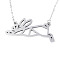 Non-Tarnish 201 Stainless Steel Bunny Pendant Necklaces, with Cable Chains, Filigree Rabbit, Stainless Steel Color, 17.3 inch(44cm), 2mm, Hare: 16x35x1mm