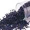 TOHO Round Seed Beads, Japanese Seed Beads, (82) Metallic Blue Iris, 15/0, 1.5mm, Hole: 0.7mm, about 3000pcs/10g