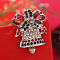Christmas Theme Zinc Alloy Rhinestone Brooches for Backpack Clothes, Christmas Bell