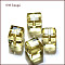 K9 Glass, Imitation Austrian Crystal Beads, Grade AAA, Faceted, Cube, Light Khaki, 5~5.5x5~5.5x5~5.5mm(size within the error range of 0.5~1mm), Hole: 0.7~0.9mm