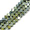 Electroplated Synthetic Non-magnetic Hematite Beads Strands, Cross, Green Plated, 3x3x1.5mm, Hole: 0.5mm, about 132pcs/strand, 15.75''(40cm)