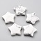 Natural Howlite Beads, No Hole, Star, 31x30.5x8~8.5mm