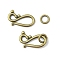 Tibetan Style Toggle Clasp, Zinc Alloy Toggle Clasp, Lead Free, Cadmium Free and Nickel Free, Antique Bronze, Hook: 12x20.5mm, Eye: 7.5mm, Hole: 5mm