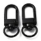 Zinc Alloy Baking Paint Swivel Snap Hooks Clasps, Black, 33.5x13.5x5.5mm, Hole: 9mm