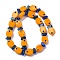 Handmade Lampwork Beads, Fish, Orange, 19.5~21x12~12.5x8~9mm, Hole: 1.8mm