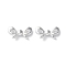 Alloy Beads, Long-Lasting Plated, Bowknot, Silver, 6x12x3mm, Hole: 1.6mm