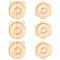 2Pcs 2 Styles Beech Wooden Bangle & Bracelet & Finger Ring & Beads Display Holder Tray, Mixed Shapes, 9.9~10.9x9.5~10.9x1.5cm, 1pc/style