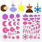 2Pcs 2 Style PET Plastic Earring Handwork Template, Card Leather Cutting Stencils, Moon, 29.7x21cm, 1pc/style