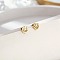 304 Stainless Steel Stud Earrings for Women, Lion Head, Golden, 8x7mm