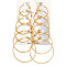 Alloy Hoop Earrings Sets, Golden, 25~50mm, 6pairs/set