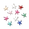 304 Stainless Steel Enamel Charms, Marine Animal, Stainless Steel Color, Starfish, 10.5x10x1.8mm, Hole: 1.1mm