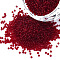 15/0 Transparent Czech Glass Seed Beads, Round, Brown, 1.5x1mm, Hole: 0.5mm, about 500g/bag