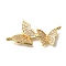 Brass Micro Pave Cubic Zirconia Pendants, Cadmium Free & Nickel Free & Lead Free, Butterfly Charms, Real 18K Gold Plated, 30x16x2.5mm, Hole: 1.2mm