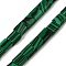 Synthetic Malachite Beads Strands, 2-Hole, Rectangle, 5.5~6x5x2.5mm, Hole: 0.9mm, about 69~70pcs/strand, 15.12~15.2 inch(38.4~38.6cm)