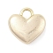 Brass Charms, Cadmium Free & Nickel Free & Lead Free, Heart, Real 18K Gold Plated, 11.5x12x4mm, Hole: 2.5mm