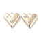 Brass Micro Pave Clear Cubic Zirconia Pendants, Cadmium Free & Nickel Free & Lead Free, Heart Charm, Real 18K Gold Plated, 20x20x4.5mm, Hole: 4.5x4mm