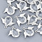 Faceted Glass Pendants, with Eco-Friendly Alloy Findings, Cadmium Free & Nickel Free & Lead Free, Angel, Silver, Clear, 18x22x4.5mm, Hole: 1.6mm