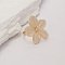 Zinc Alloy Finger Rings for Women, Golden, Flower, 45x28mm