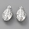 Autumn Theme Brass Pendants, Long-Lasting Plated, Corn, 925 Sterling Silver Plated, 19x10x6.5mm, Hole: 1mm