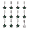 SUPERFINDINGS 12pcs Sea Turtle Emerald Rhinestone Charm for Bracelet Silver Tortoise Crystal Pendent Cute Sea Animal Alloy Dangle Charm for Earring Phone Charm DIY Jewelry Making Hole 4.8mm