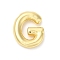 Rack Plating Brass Pendants, Balloon Letter Charm, for Personalized Name Necklaces Making, Long-Lasting Plated, Lead Free & Cadmium Free, Real 18K Gold Plated, Letter G, 21.5x17x5mm, hole: 3x1.5mm