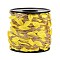 Braided Jute Cord, Polyester Cloth Leaf Trim Cord, with Spool, Yellow, 6~25mm, about 10.94 Yards(10m)/Roll