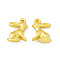 Rack Plating Alloy Charms, Cadmium Free & Lead Free & Nickle Free, Rabbit, Matte Gold Color, 14x10x3.5mm, Hole: 1.2mm