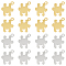 20Pcs 2 Colors Alloy Pendants, Puzzle, Platinum & Golden, 21x17x2mm, Hole: 2mm, 2 colors, 10pcs/colot, 20pcs