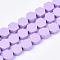 Spray Painted Non-magnetic Synthetic Hematite Beads Strands, Hexagon, Violet, 6.5x6x2.5mm, Hole: 1mm, about 66pcs/strand, 15.7 inch